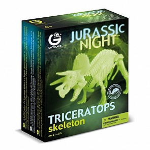 Сборная модель светящаяся - Скелет Трицератопса (Geoworld, CL140Kk)